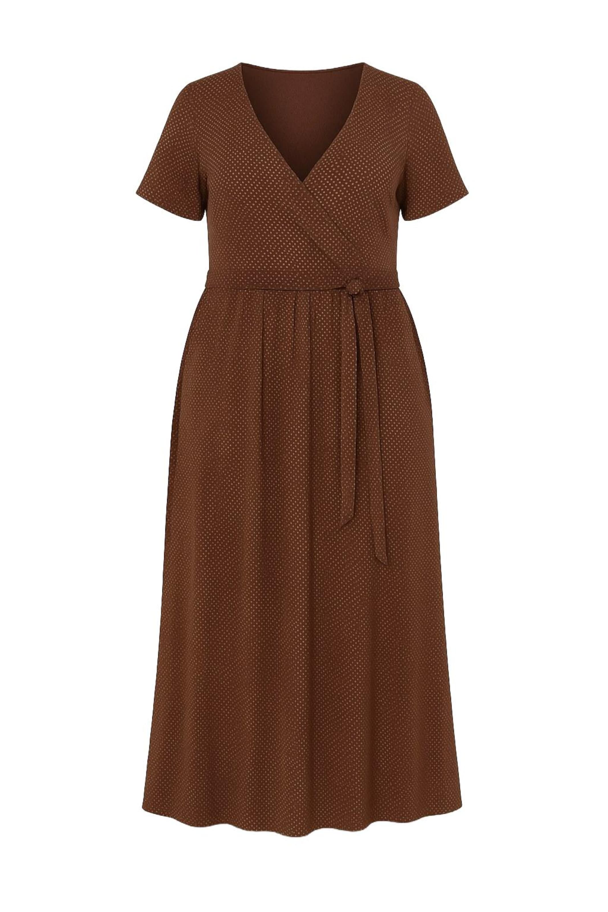 Stil Diva Dress in Brown: front