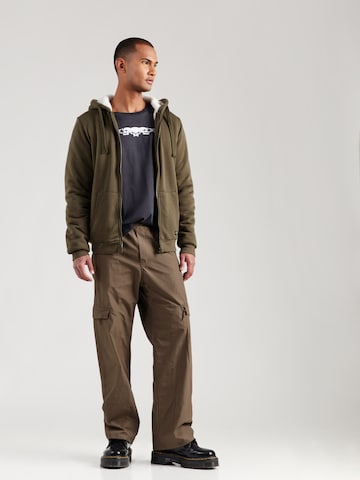 BLEND Zip-Up Hoodie 'BHFERA' in Green