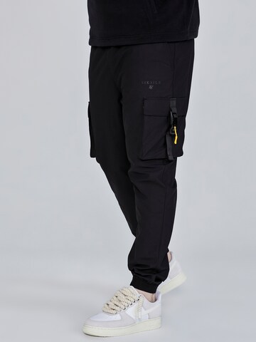 SikSilk Tapered Cargobroek in Zwart