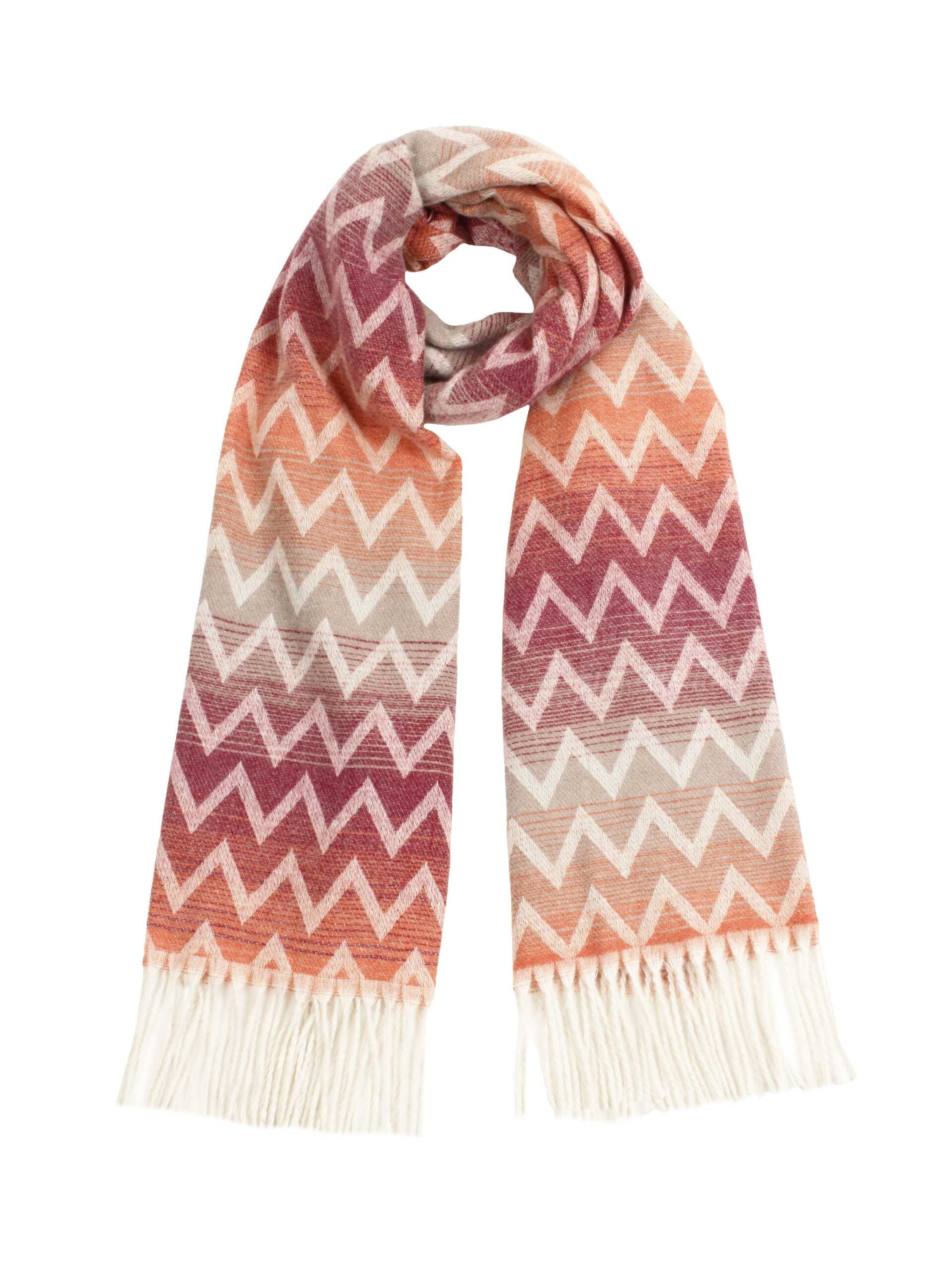 SAMAYA Kuschelig weicher Webscha 'Alesi', zeitlos in Mischfarben: Vorderseite