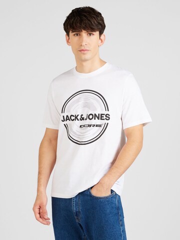 balts JACK & JONES T-Krekls 'PILOU': no priekšpuses