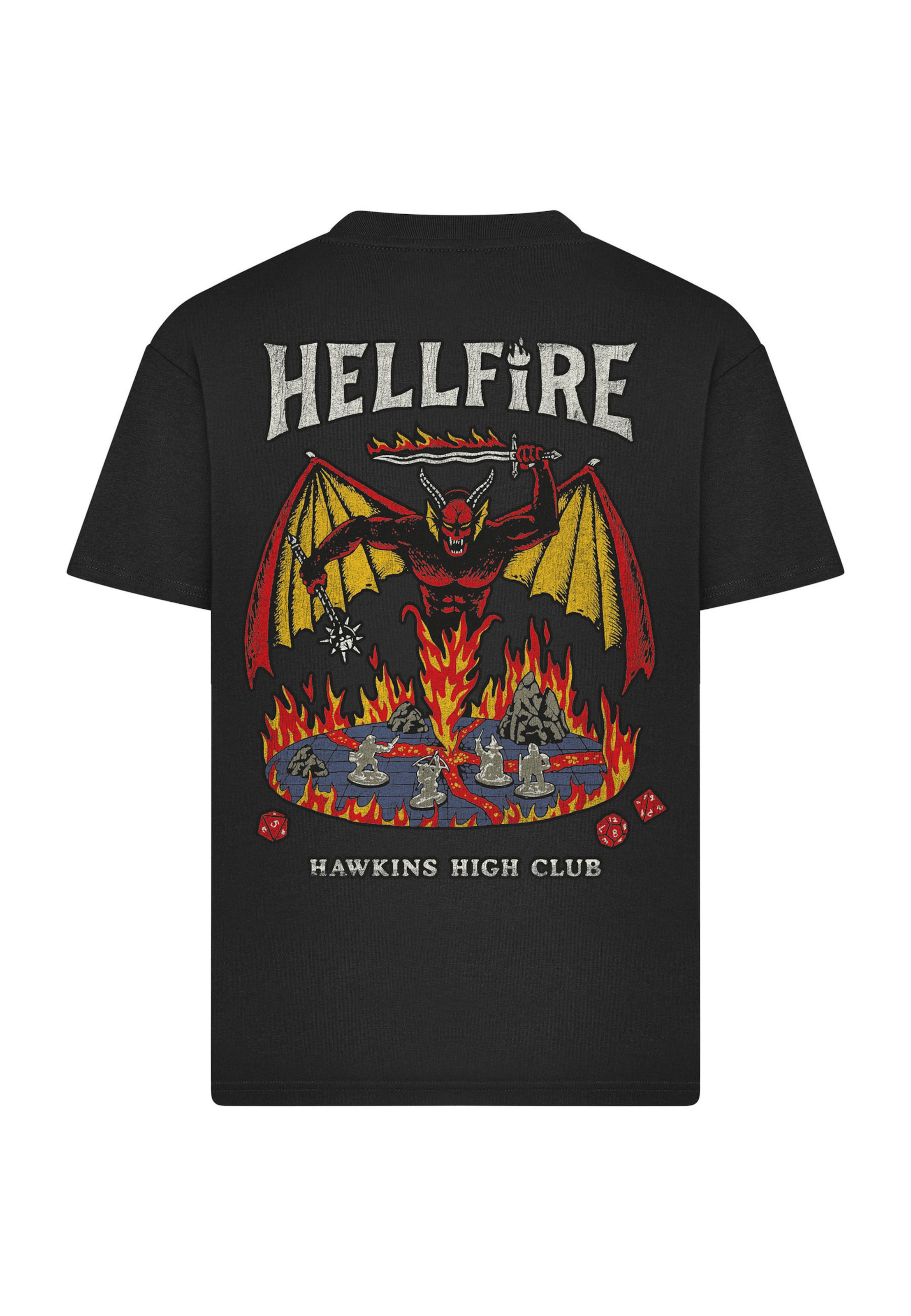 Merchcode - Camiseta 'Stranger Things Hawkins High Club' en negro