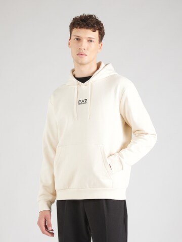 EA7 Emporio Armani - Sudadera en beige: frente