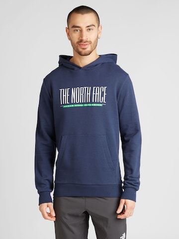 Sweat-shirt 'EST 1966' THE NORTH FACE en bleu : devant