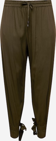 ABOUT YOU Curvy Tapered Pants 'Madita' in Green: front