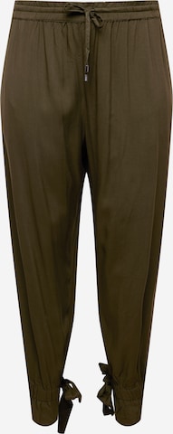 ABOUT YOU Curvy Tapered Trousers 'Madita' in Green: front