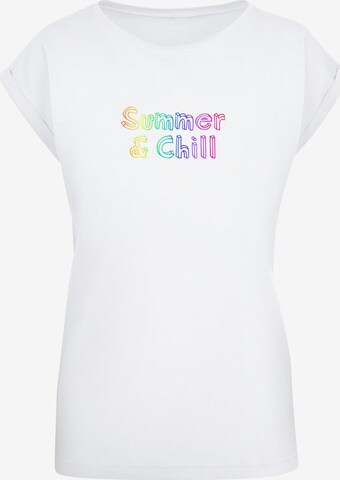 Merchcode Shirt 'Summer And Chill' in White: front