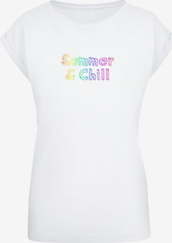 Maglietta 'Summer And Chill' di Merchcode in bianco: frontale