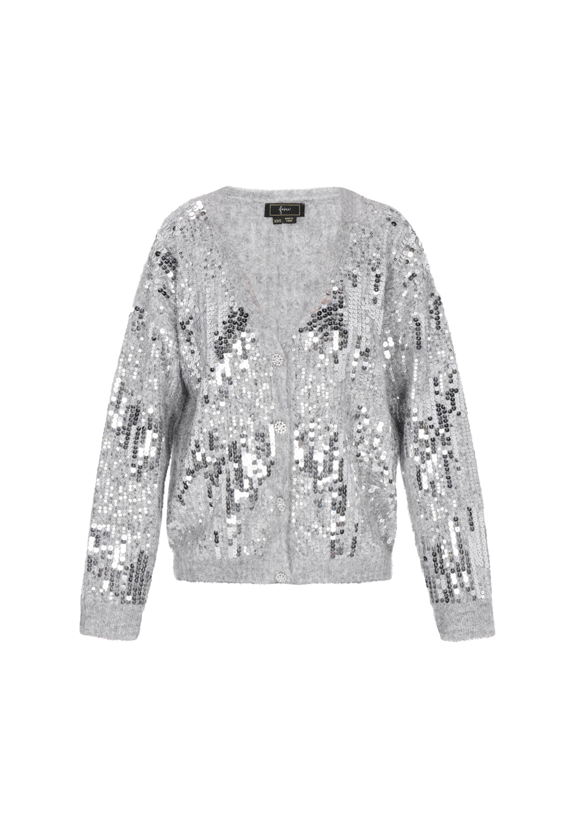 faina - Cárdigan en gris: frente