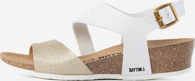 Sandale cu baretă 'Reus' Bayton pe auriu / alb, Vizualizare produs