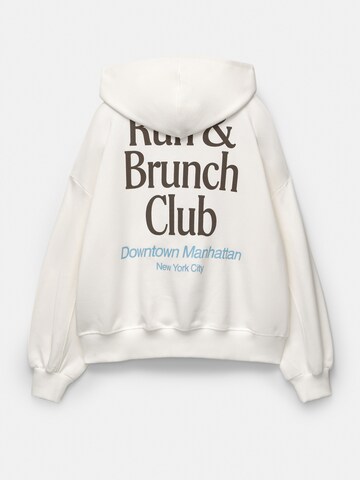 Pull&Bear Sweatjakke i hvid