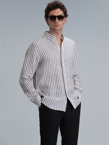 Coupe regular Chemise 'New' Lufian en marron