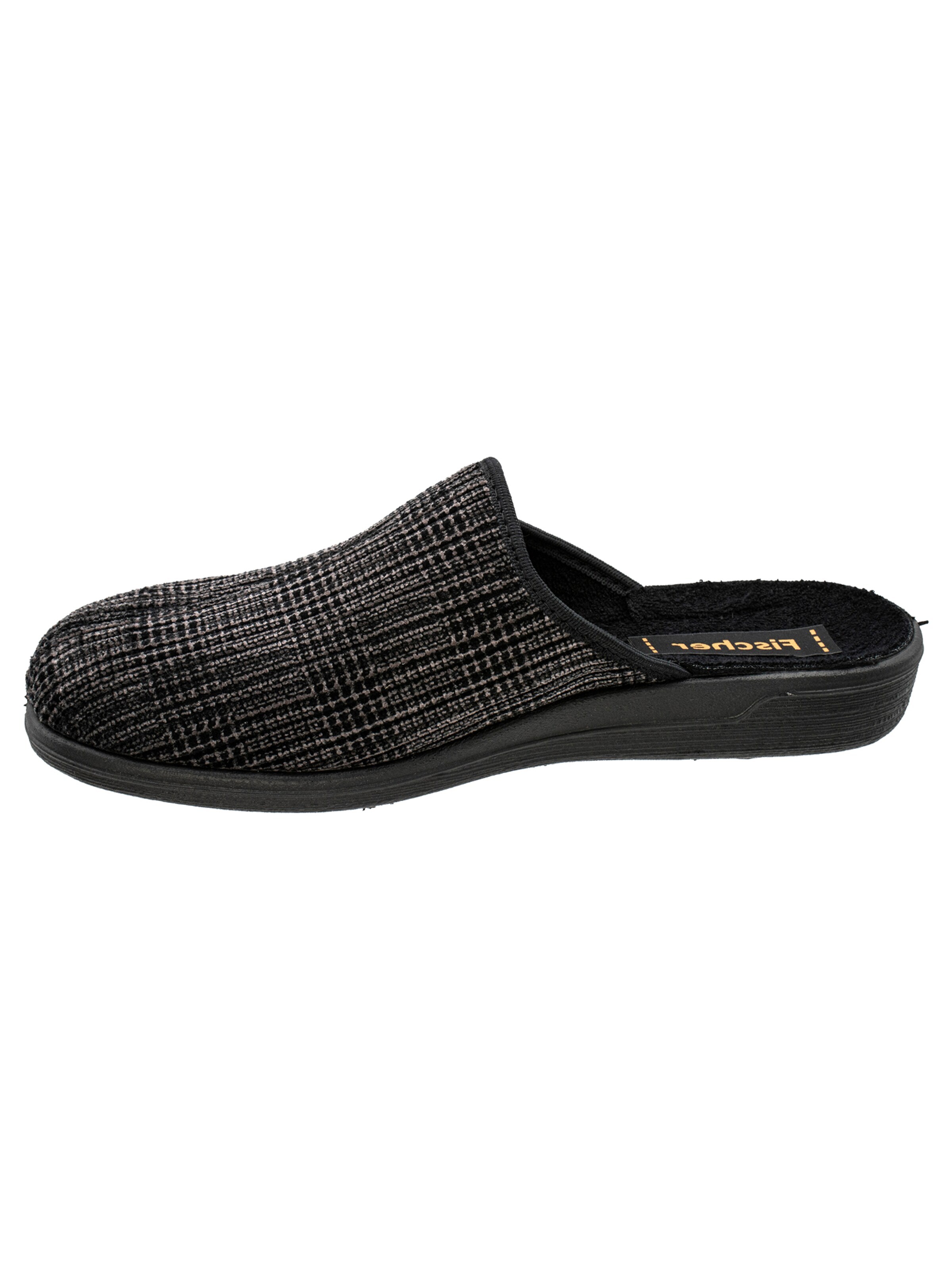 Fischer Markenschuh Slippers 'Frank' in Grey: front