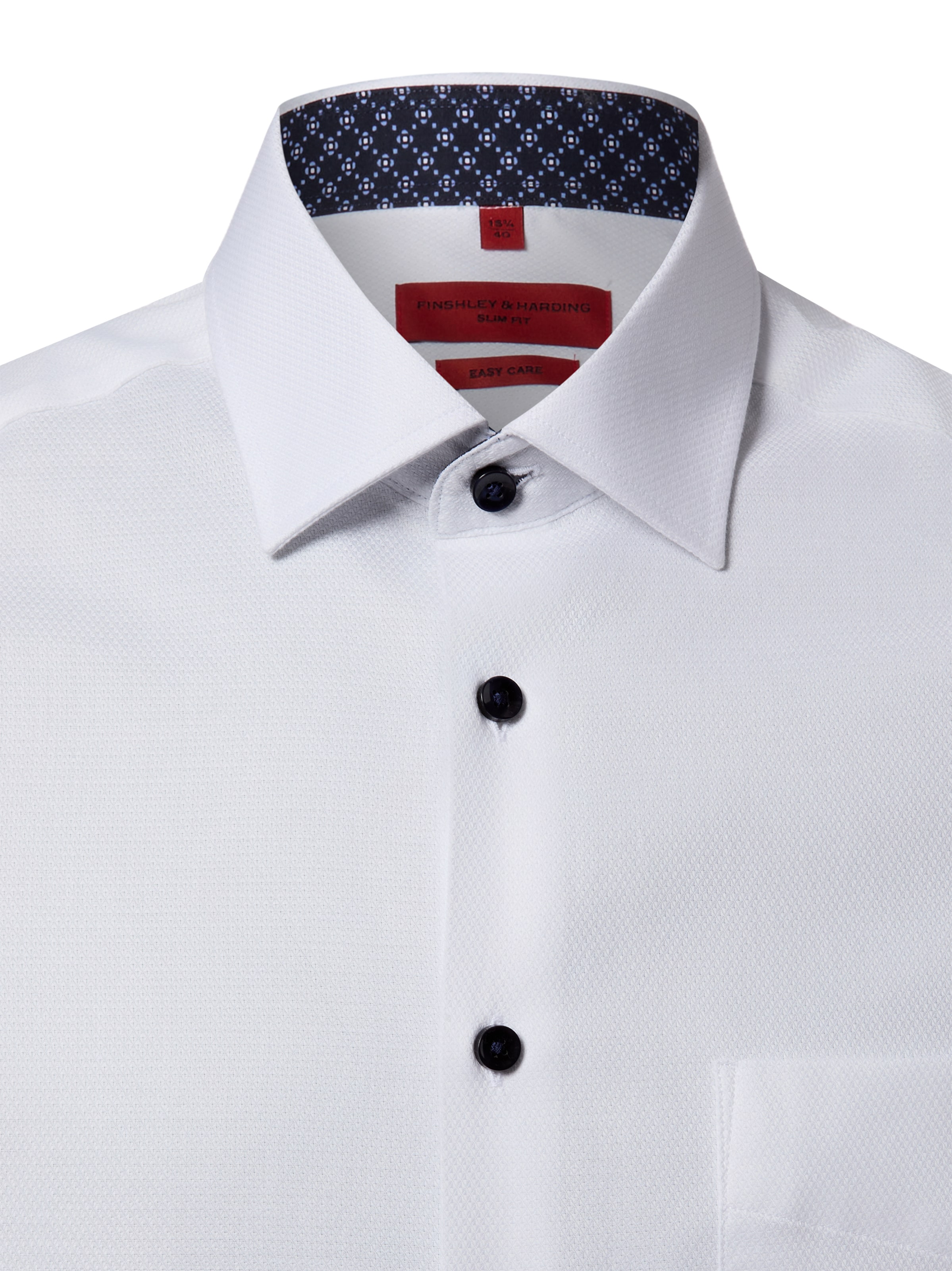 Coupe slim Chemise business Finshley & Harding en blanc