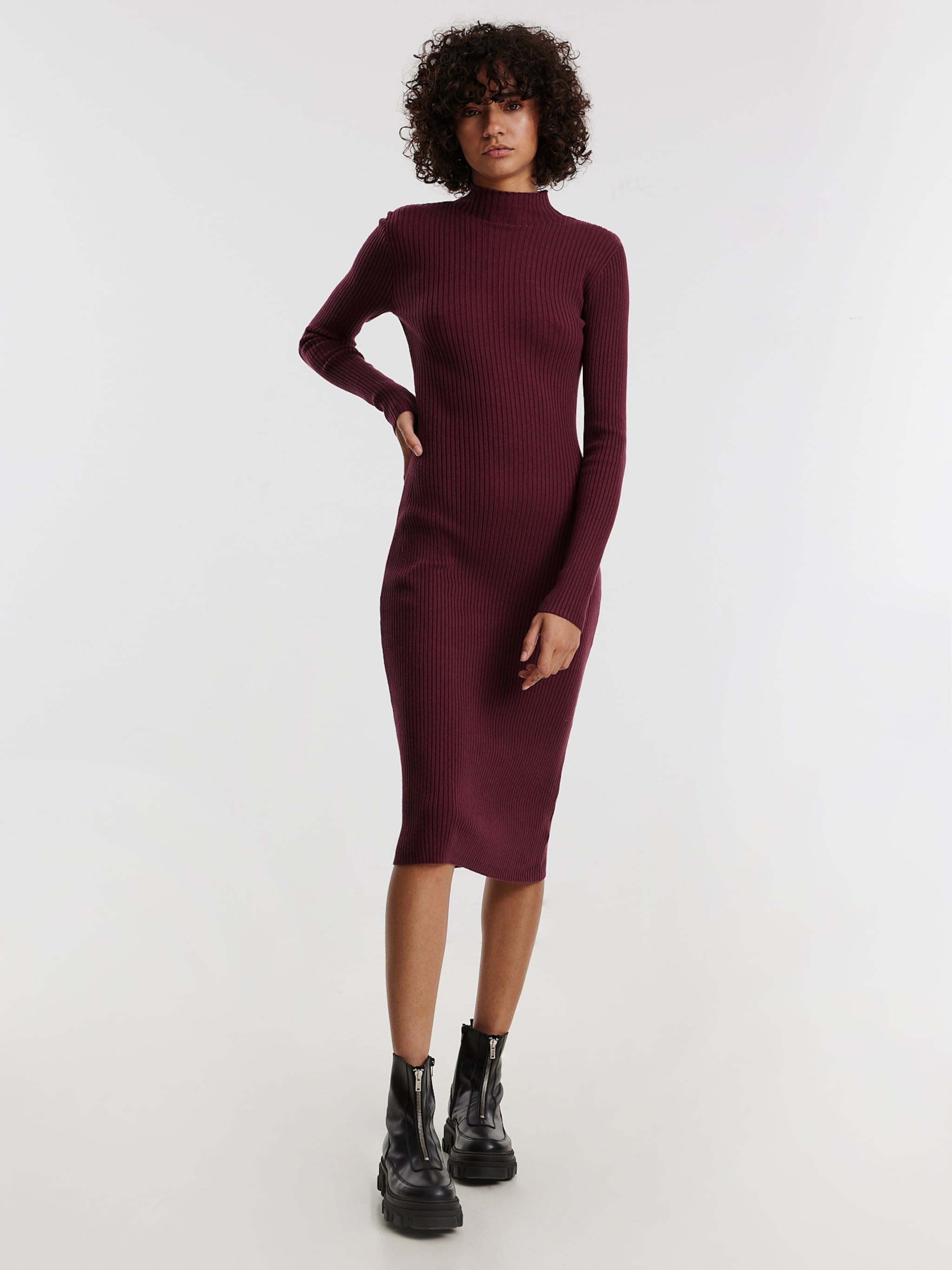 EDITED Producten Jurk 'Hada' Bourgogne