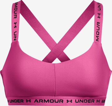 UNDER ARMOUR Bustier Sport bh in Roze: voorkant