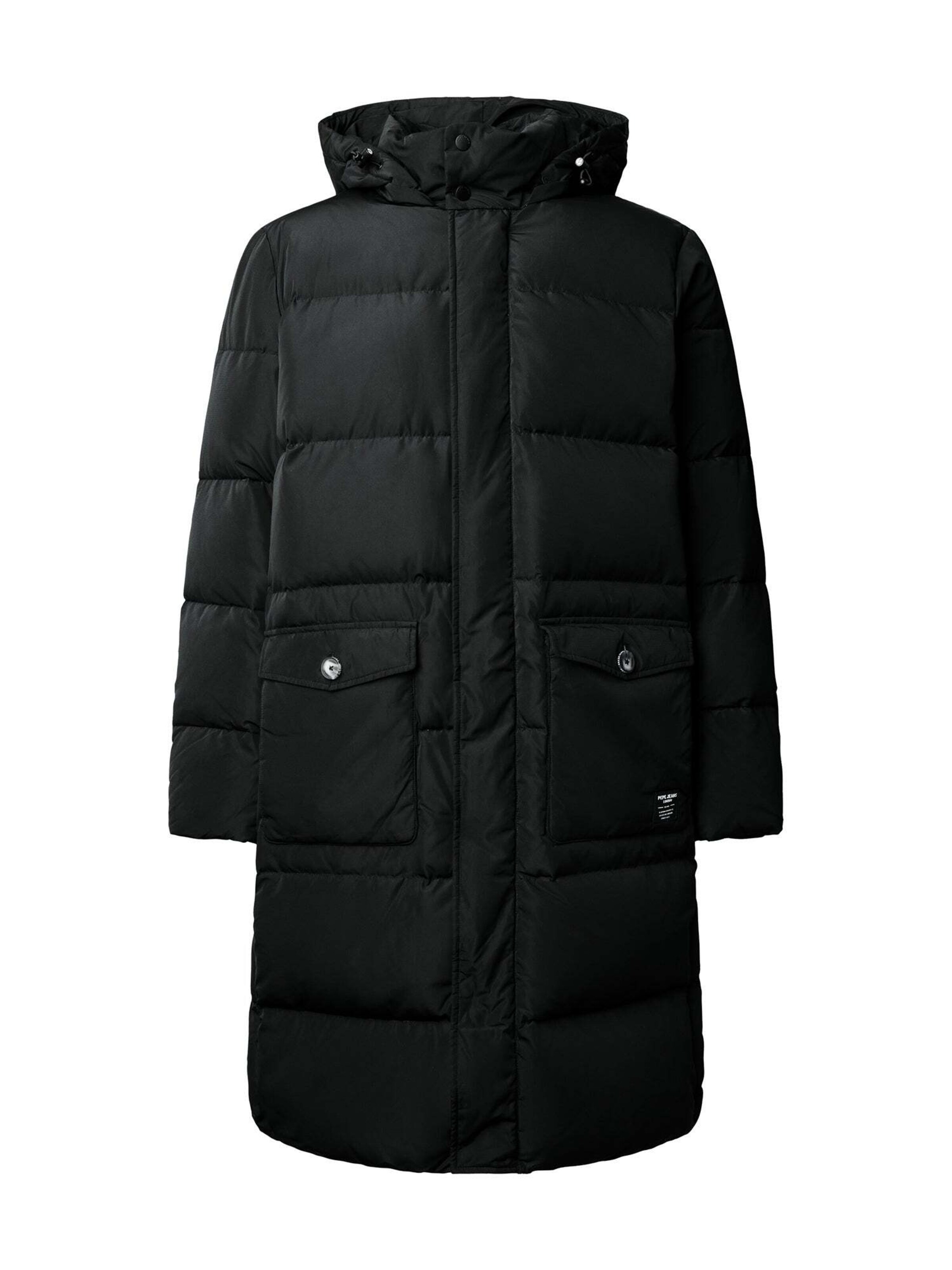Manteau d’hiver 'Jussel' Pepe Jeans en noir : devant
