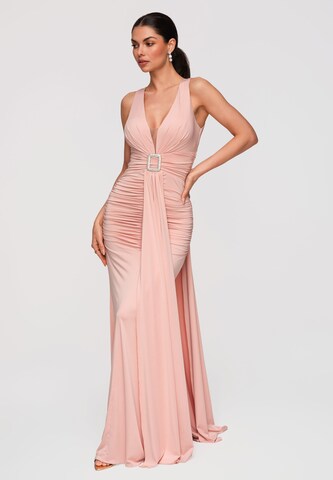 Ombre Abendkleid in Pink: Vorderseite