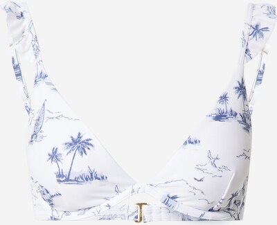 HOLLISTER Góra bikini w kolorze niebieski / białym, Podgląd produktu