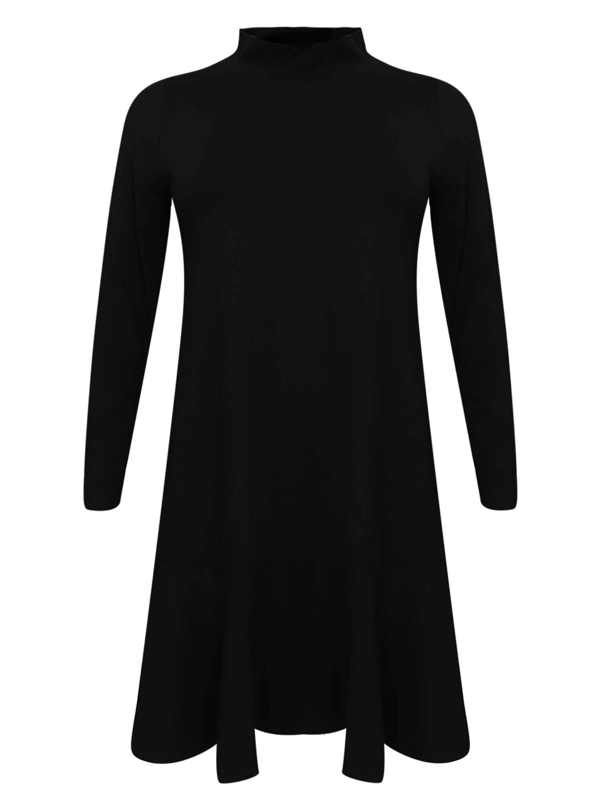 YOEK Jurk 'Organic' in Zwart: voorkant