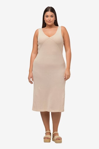 Ulla Popken Kleid  (GOTS) in Beige