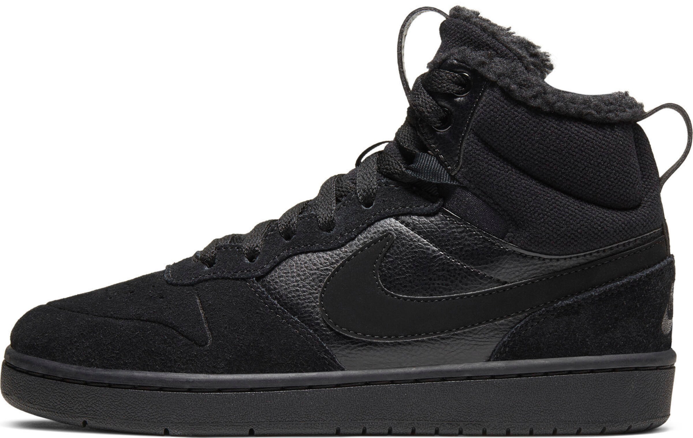 Nike Sportswear High-Top Sneakers in Black: front