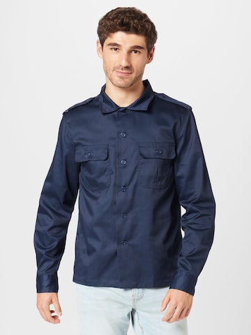 Coupe regular Chemise Brandit en bleu : devant