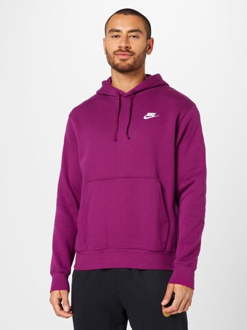Nike Sportswear Rovný strih Mikina 'Club Fleece' - Červená: predná strana