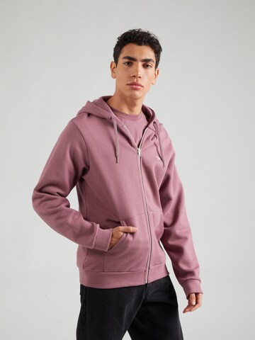 Iriedaily - Sudadera con cremallera en lila: frente