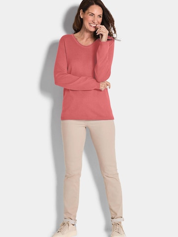 Goldner Pullover in Rot