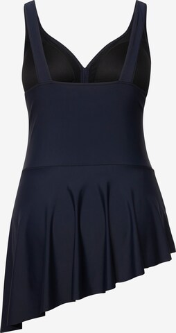 Ulla Popken Bustier Tankini in Blauw