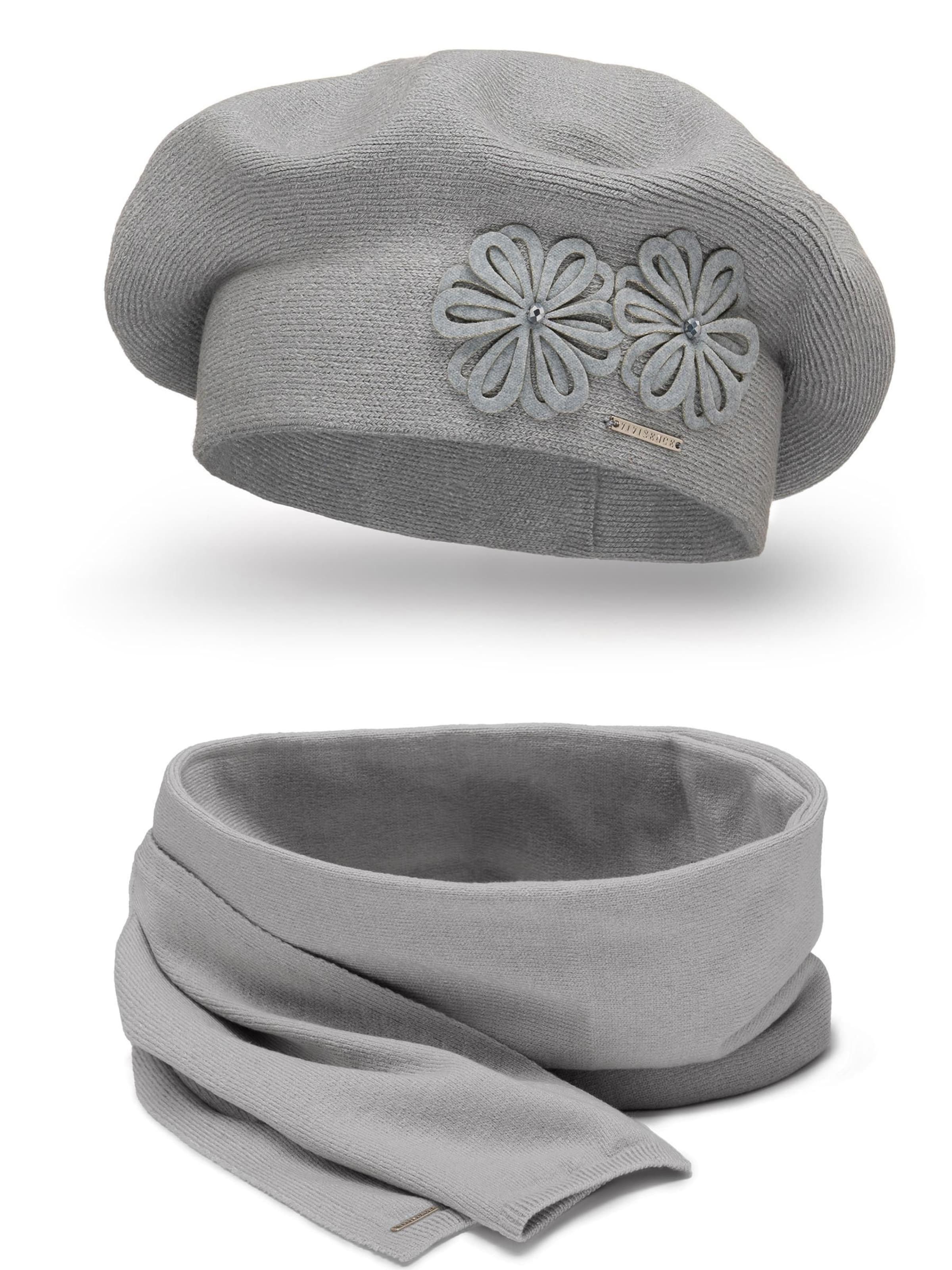 Vivisence Beanie '7007 Set' in Grey: front