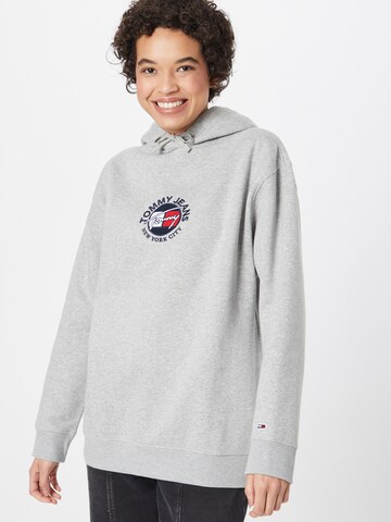 Sweat-shirt Tommy Jeans en gris : devant