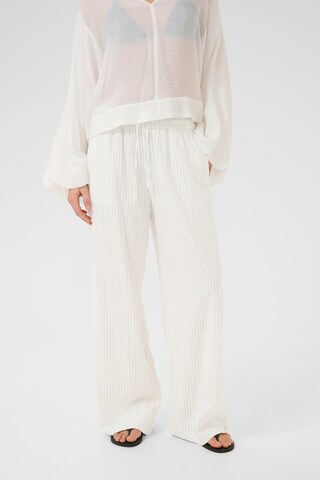 Wide Leg Pantalon 'Jannie' My Essential Wardrobe en blanc : devant