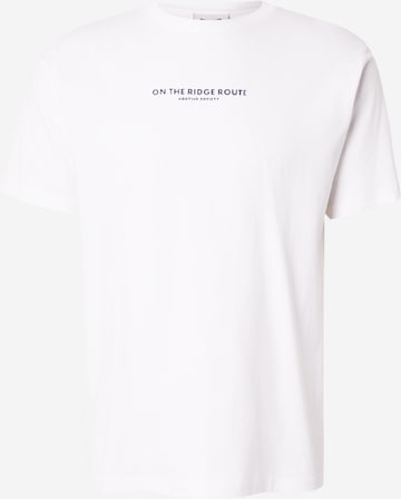 T-Shirt 'ON THE RIDGE ROUTE' Kaotiko en blanc : devant
