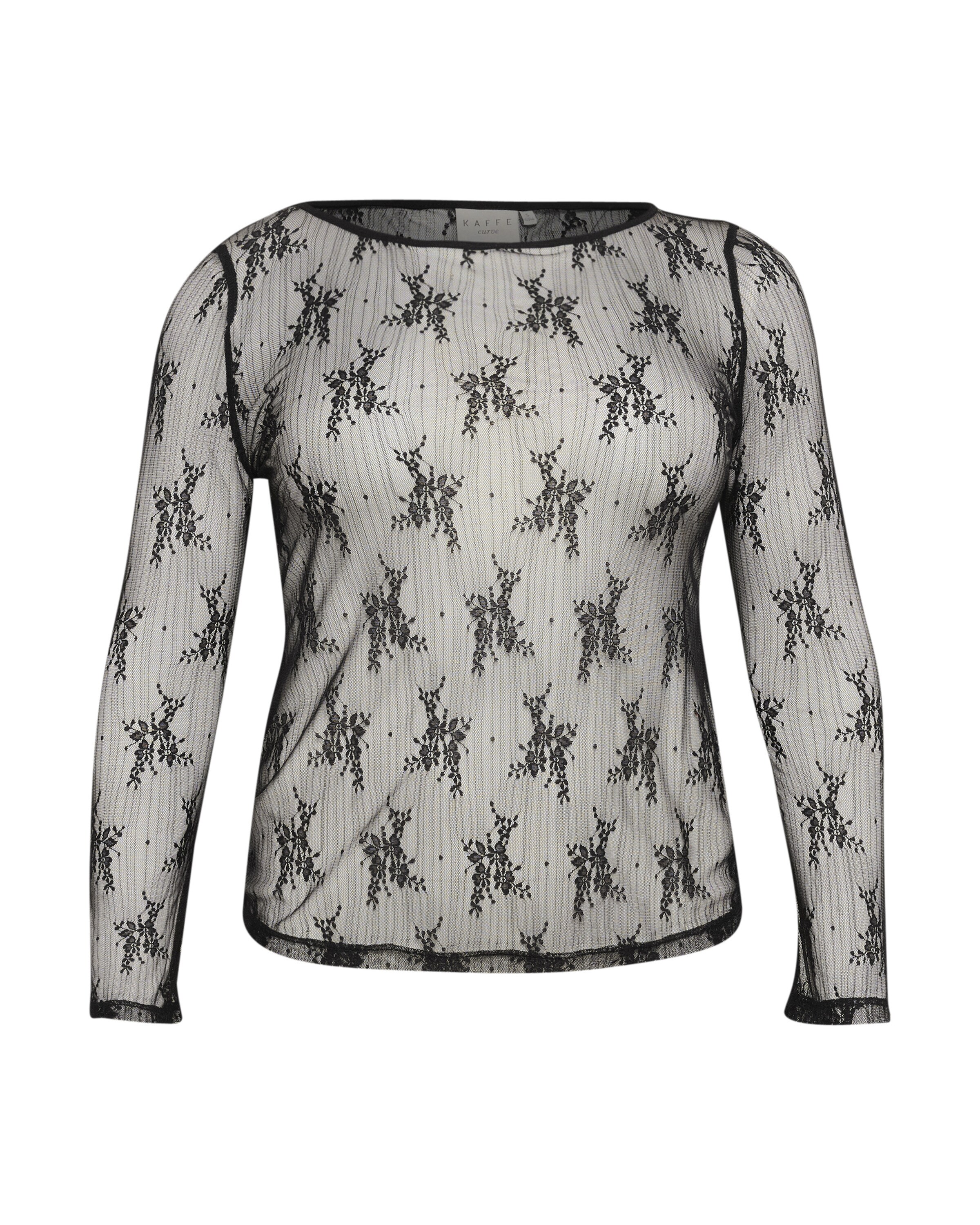 KAFFE CURVE Blouse 'KCPen' in Black: front