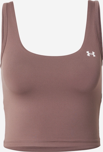 UNDER ARMOUR Urheilutoppi 'Motion' värissä taupe / valkoinen, Tuotenäkymä