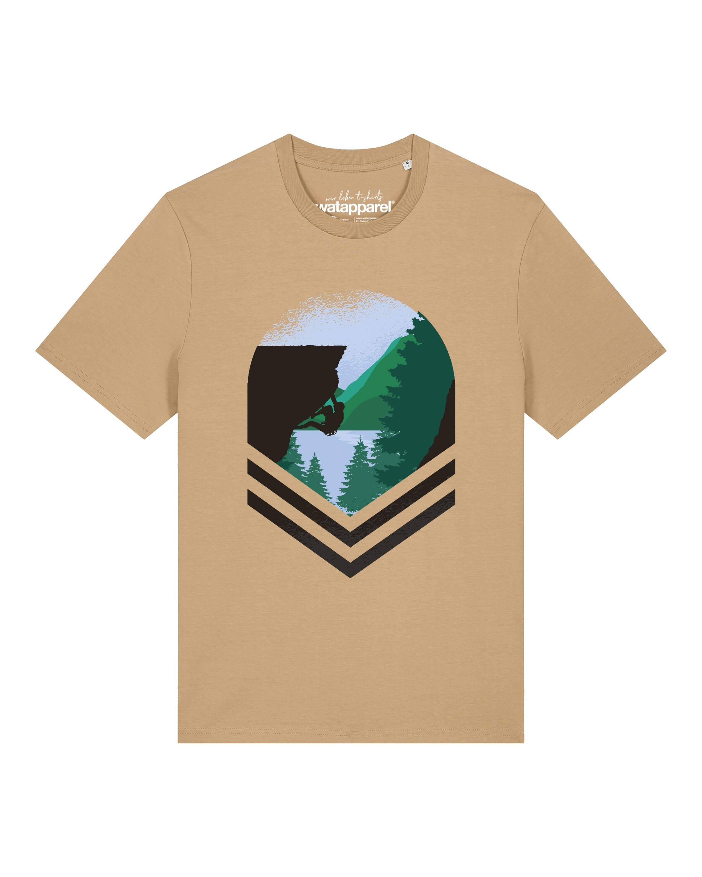 Watapparel Shirt 'Bay Climbing' in Beige: front