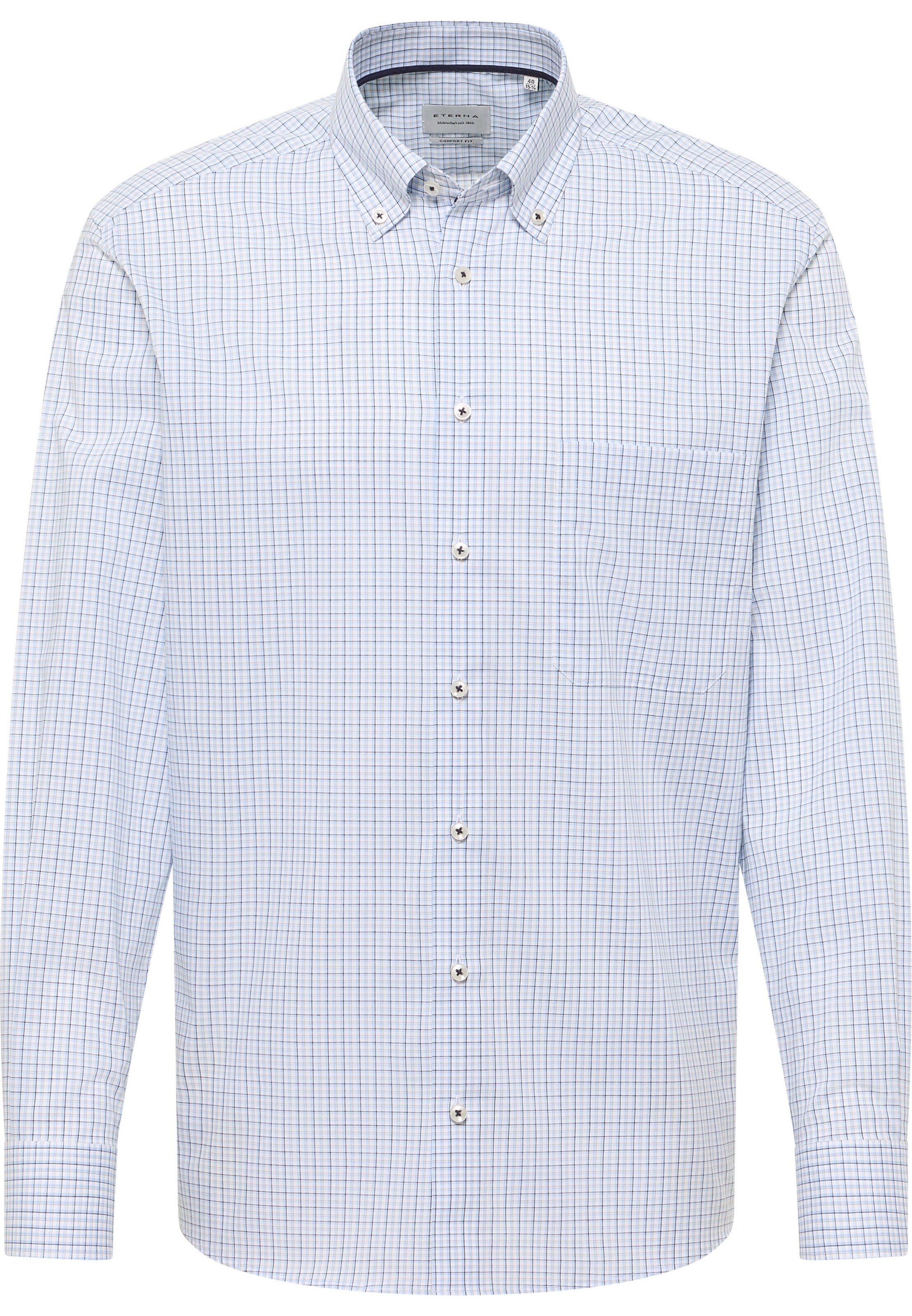 ETERNA Hemd in Blau: Vorderseite