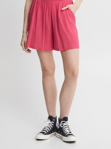 ICHI - Pierna ancha Pantalón 'Marrakech' en rojo: frente