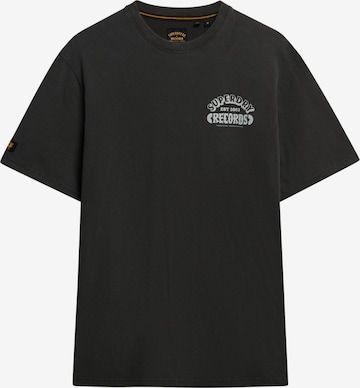 T-Shirt 'Record' Superdry & Co en noir : devant