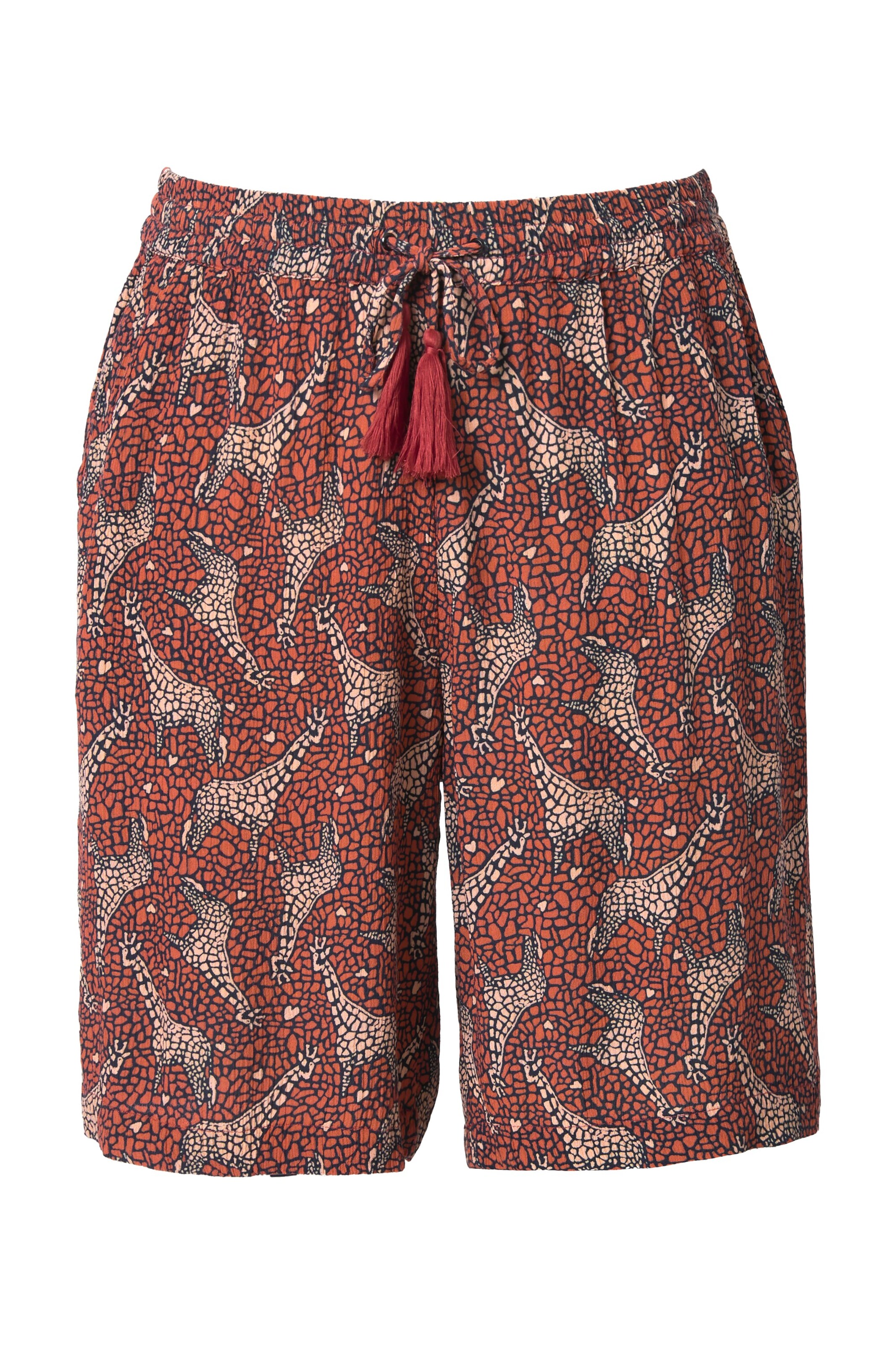 Ulla Popken Regular Broek in Bruin: voorkant