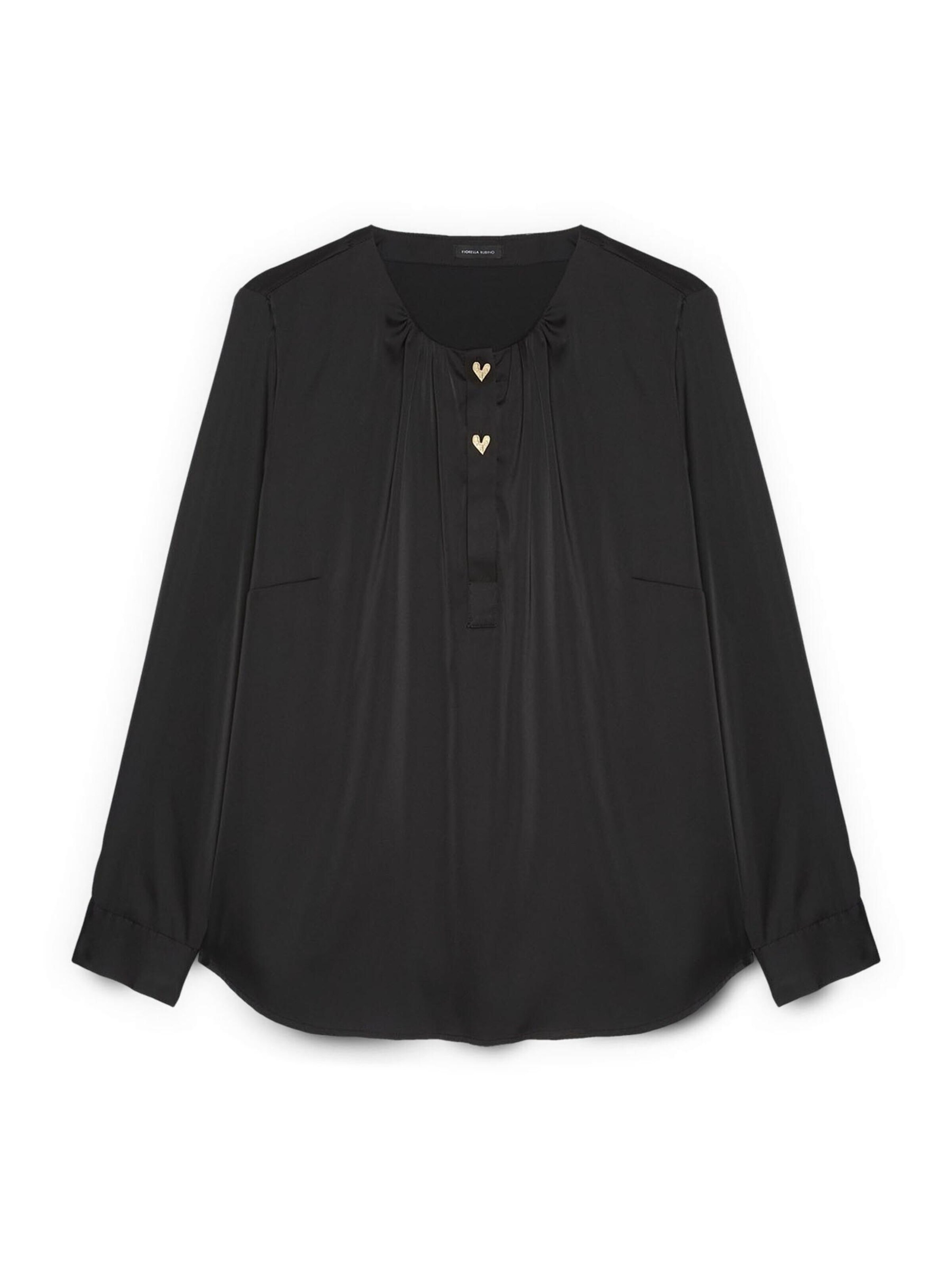 Camicia da donna di Fiorella Rubino in nero: frontale