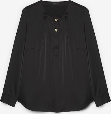 Camicia da donna di Fiorella Rubino in nero: frontale