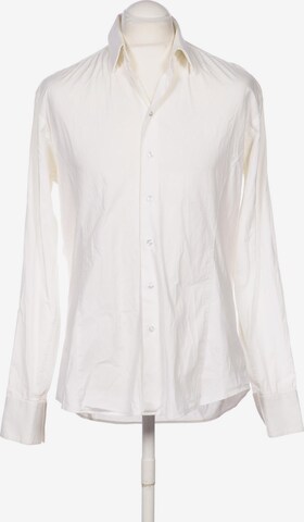 Review Button Up Shirt in L in White: front