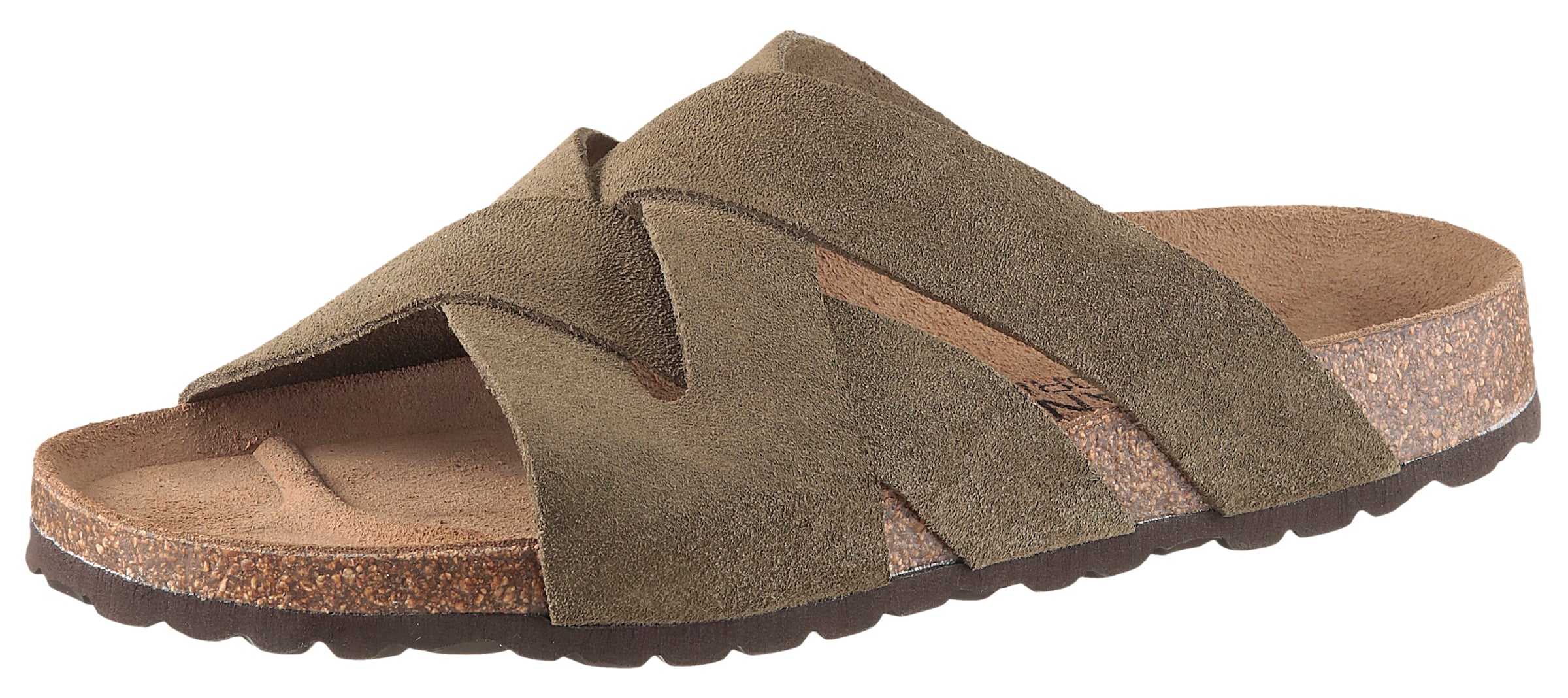 Man's World Mules in Green: front