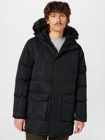 BRAVE SOUL Winter Jacket 'JETHROW' in Black: front