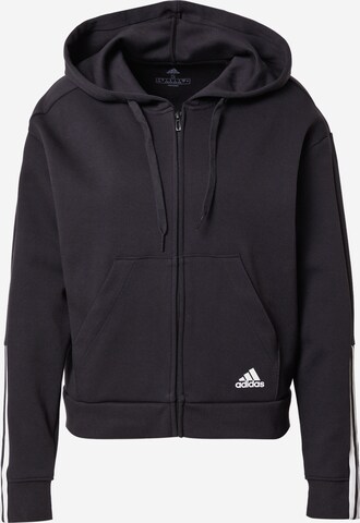 ADIDAS SPORTSWEAR Sportsweatjacke in Schwarz: predná strana