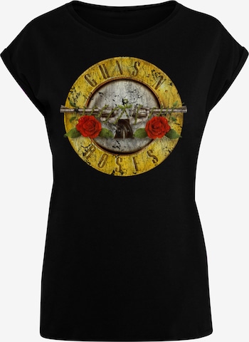 F4NT4STIC Shirt 'Guns 'n' Roses ' in Zwart: voorkant