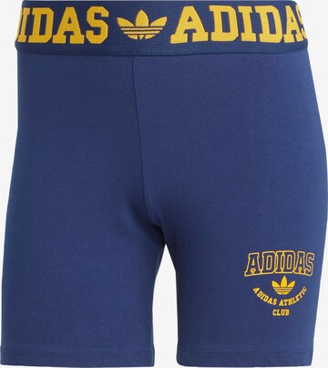 ADIDAS ORIGINALS - Skinny Pantalón 'Logo Waistband Booty' en azul: frente